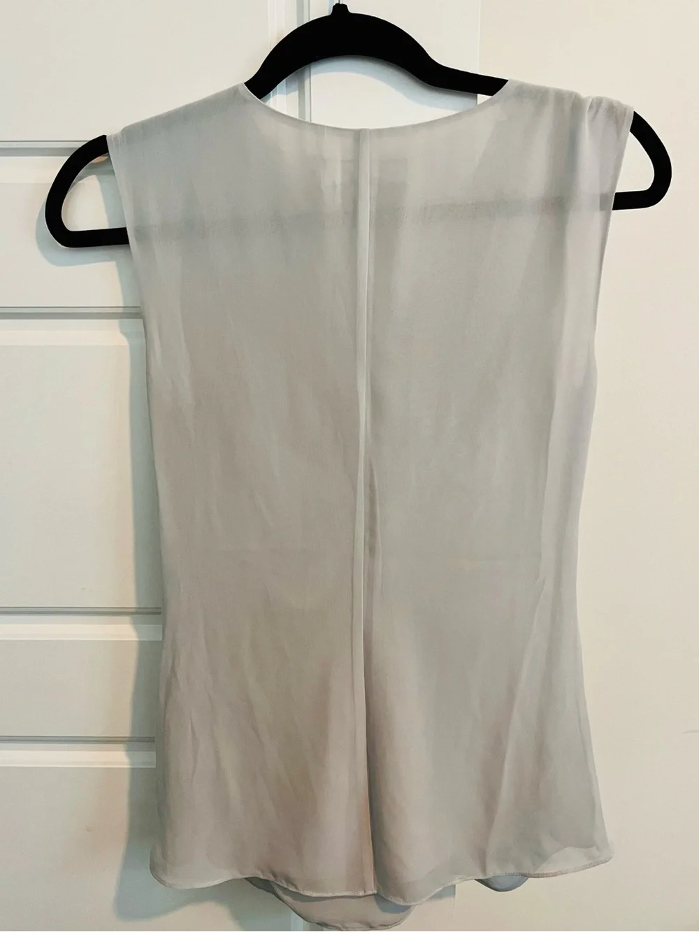 MICHAEL Michael Kors Light Gray Draped Twist-Front Sleeveless Camisole